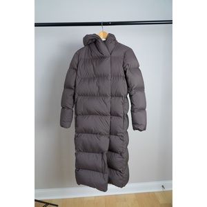 EUC Aritzia Babaton The Duvet Puffer XS LONG - Coffee Bean